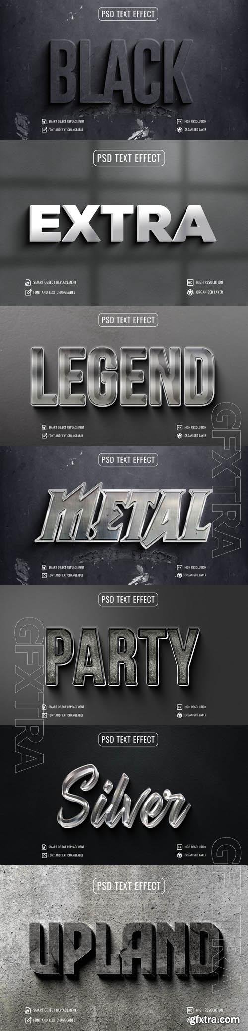 Psd style text effect editable set vol 452