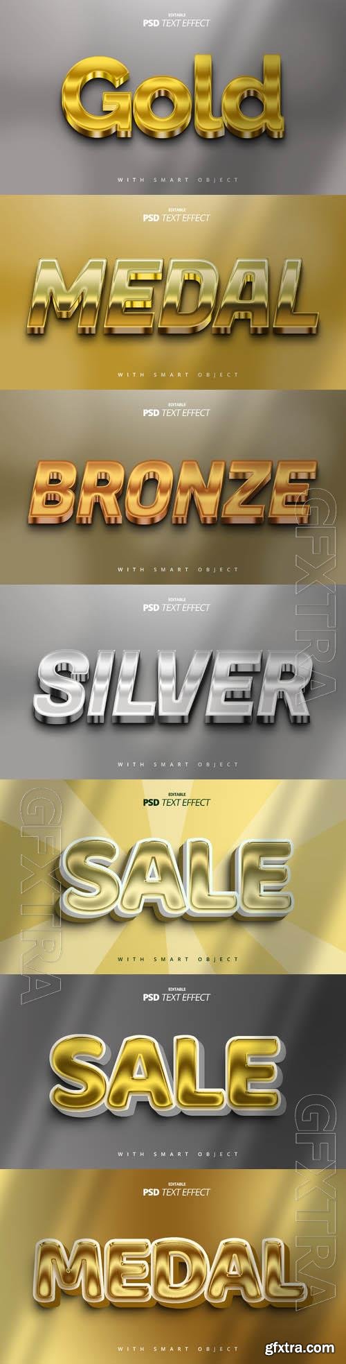 Psd style text effect editable set vol 451