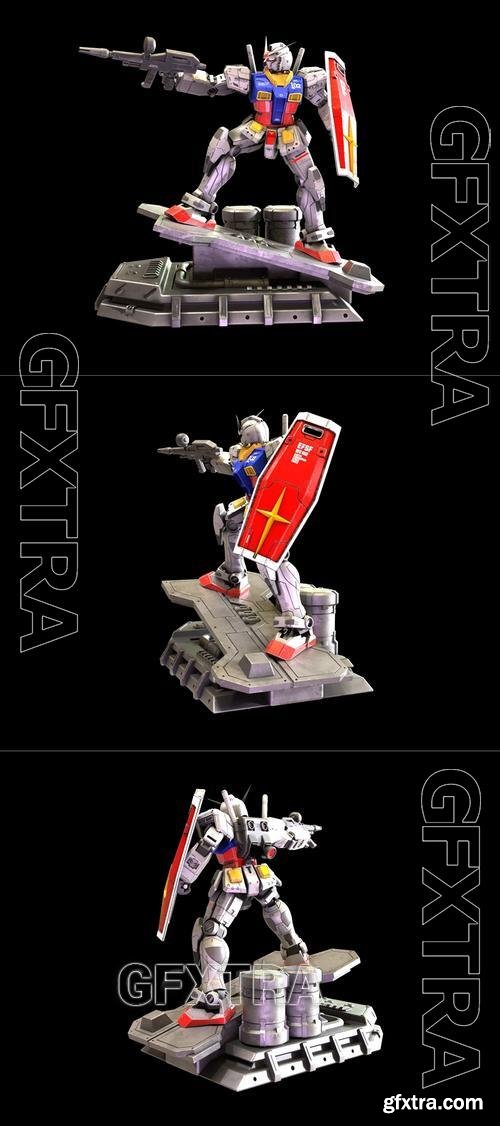 RX78 Gundam Statue &ndash; 3D Print Model