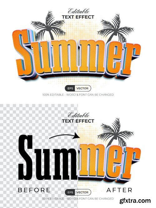 Summer Text Effect Dot Textured