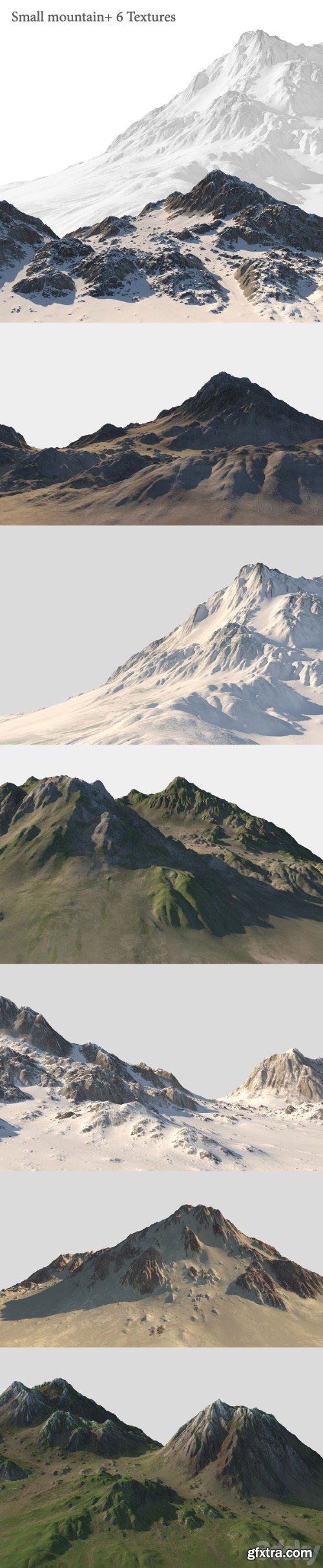 Small mountain + 6 Textures