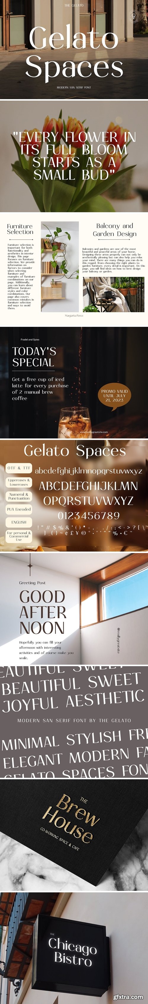 Gelato Spaces Sans Serif Font