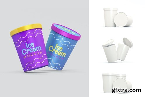 Ice Cream Jars Mockup Set VJQ6YY4