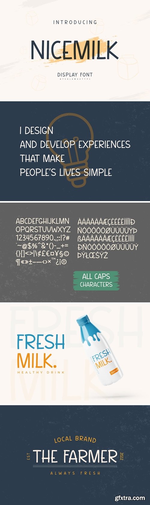 FontBundles - Nicemilk Display Font 2238589