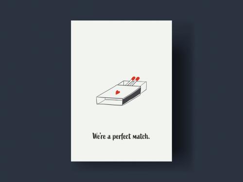 Illustrated Valentine's Day Card Layout 315953218