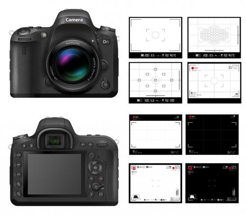 DSLR LCD Screen Illustration Kit 166633355