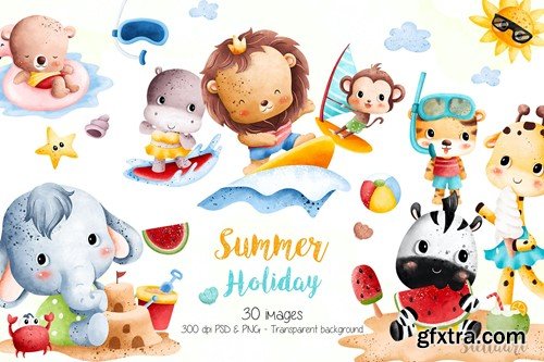 Summer Holiday Clipart M9YP25Z