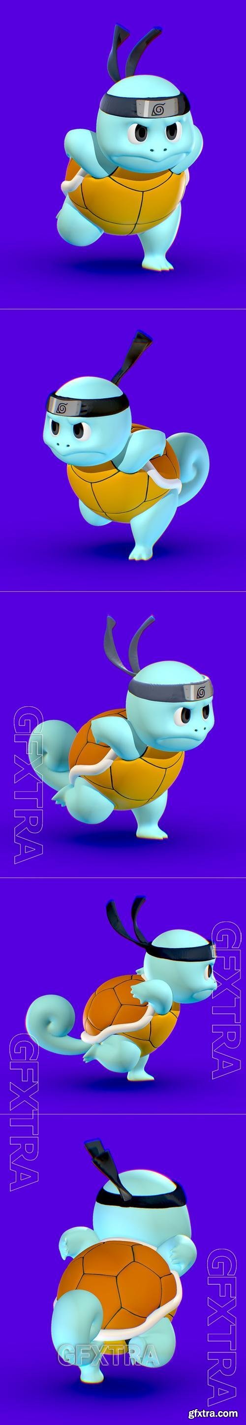 Ninja Squirtle - Naruto Collection &ndash; 3D Print Model