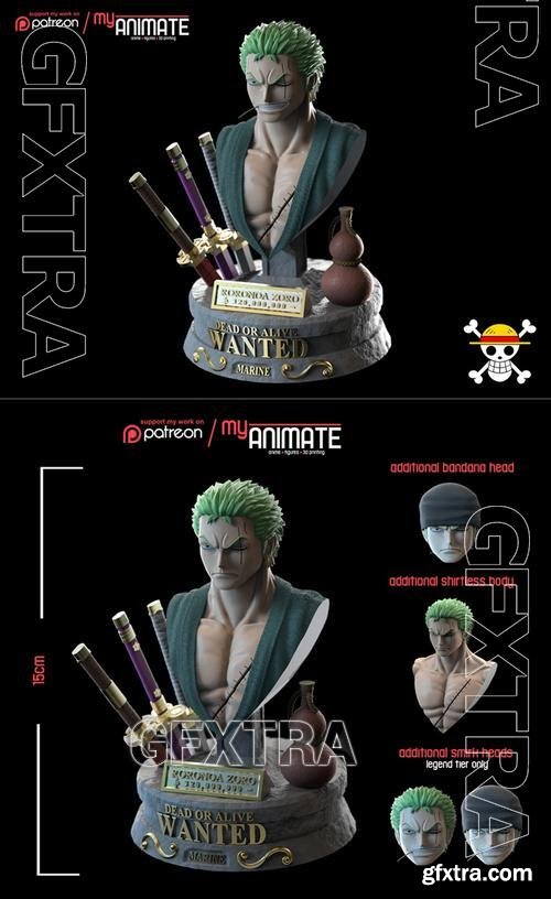 Zoro Bust &ndash; 3D Print Model