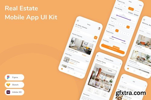 Real Estate Mobile App UI Kit B9AZDDM