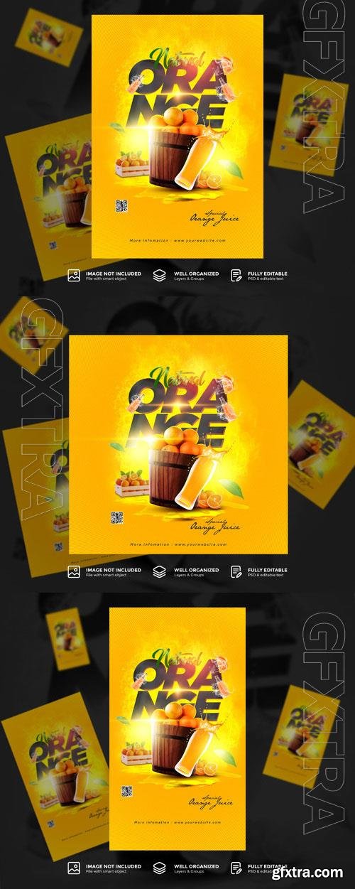 PSD drink menu social media promotion banner flyer template