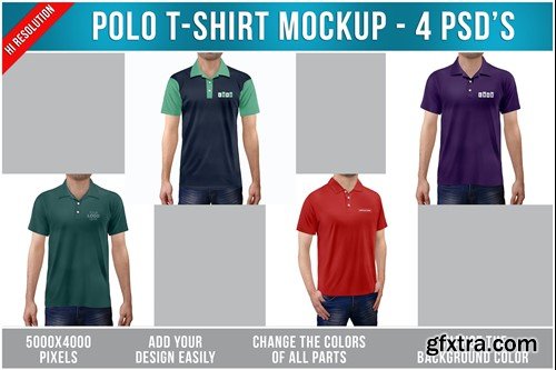 Polo T-Shirt Mockups E2HZGUL