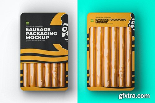 Hot-Dog Sausage Packaging Mockup YLZ35JA