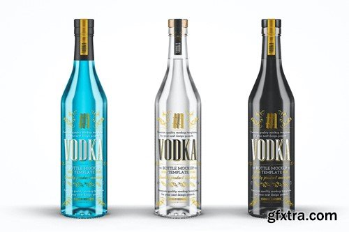 Vodka Bottle Mockup 4CKEGBP