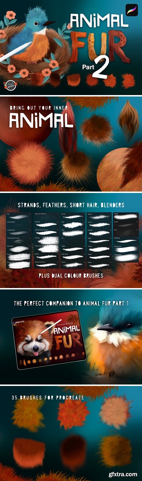 Animal Fur 2 Procreate Brushes AT7SMMP