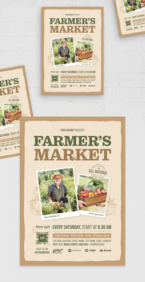 Farmers Market Flyer / Poster Template 590425849