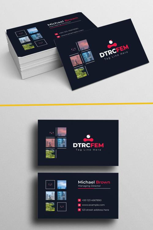 Colorful Business Card Design Template 582941583