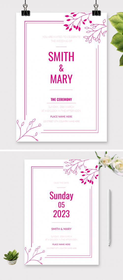 Wedding Pink Color Design Template 579989080