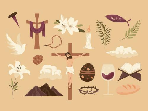 Easter Illustrations Religious Christian Church Easter Vectors 566646090