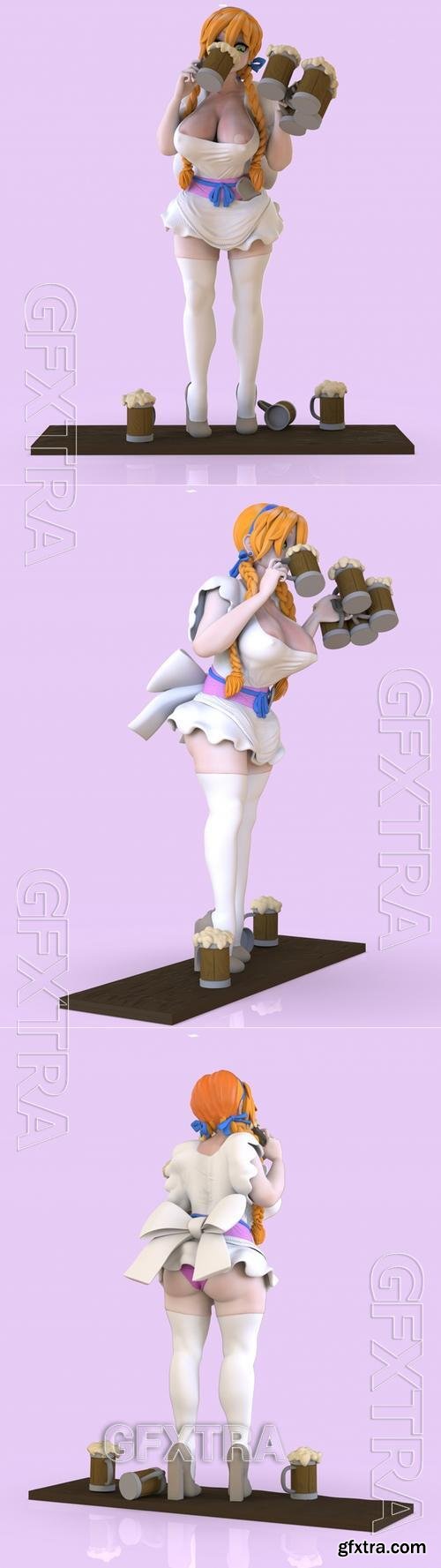 Bahab Balam Waifu at Work &ndash; 3D Print Model