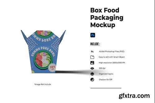 Box Food Packaging Mockup JHJ5X8P