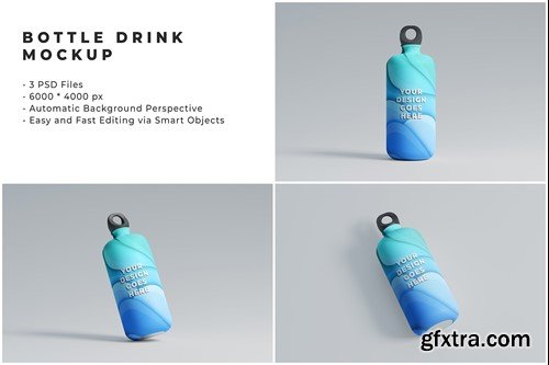 Blue Bottle Drink Mockup 4M8R8GL