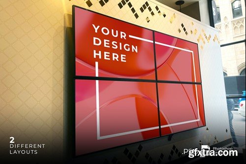 TV Screen Wall Mockup 58P6CMU