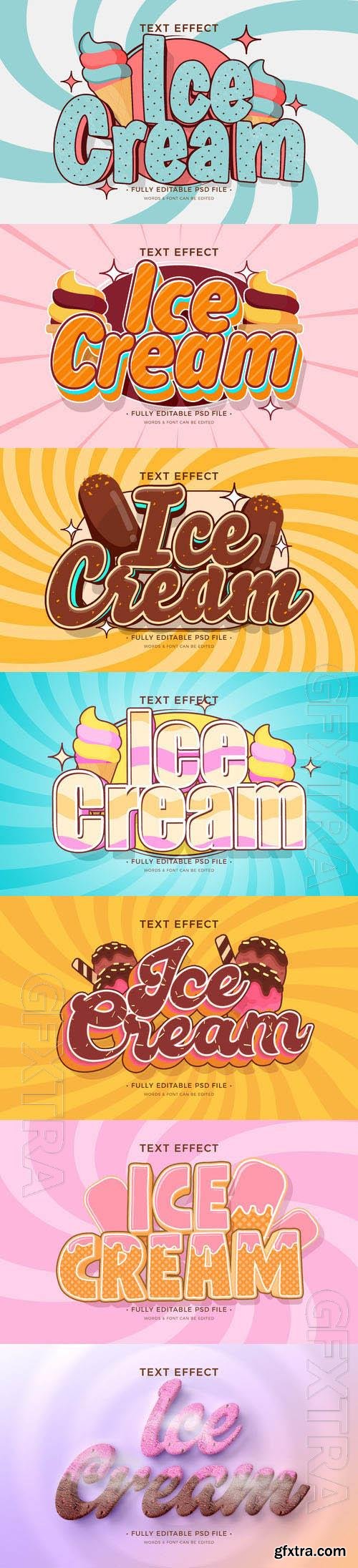 PSD ice cream text effect