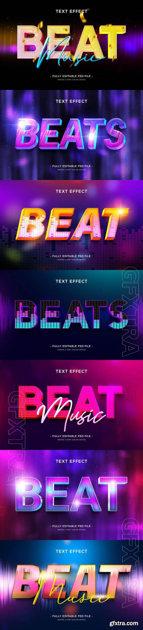 PSD beat text effect