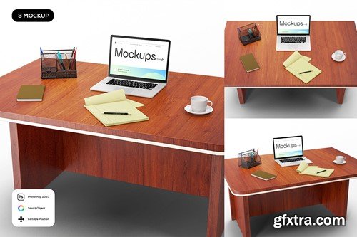 Computer Workplace Table Mockup 5KY7QSL