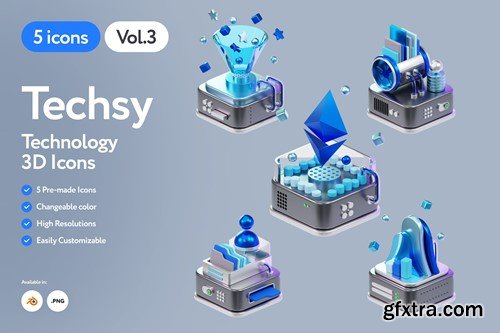 Techsy - 3D Technology Icons Vol.3 6RVRPZP