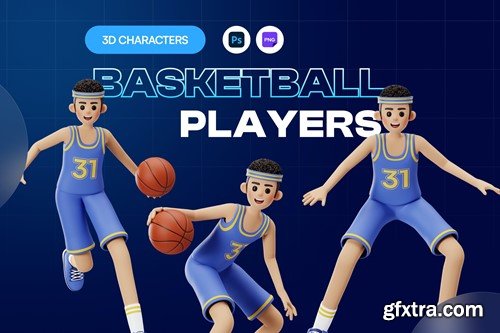 Basketball Player 3D Character Illustration PJPVWS8