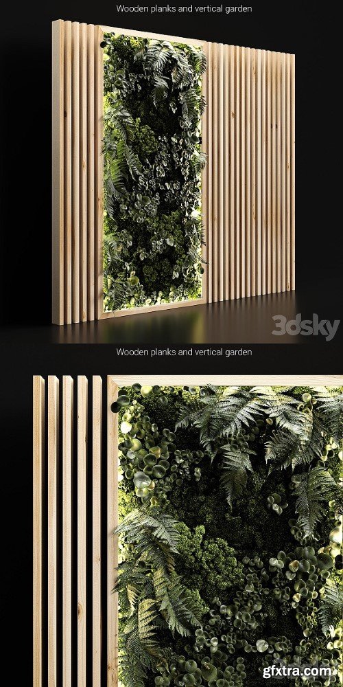 Wooden Planks and Vertical Garden