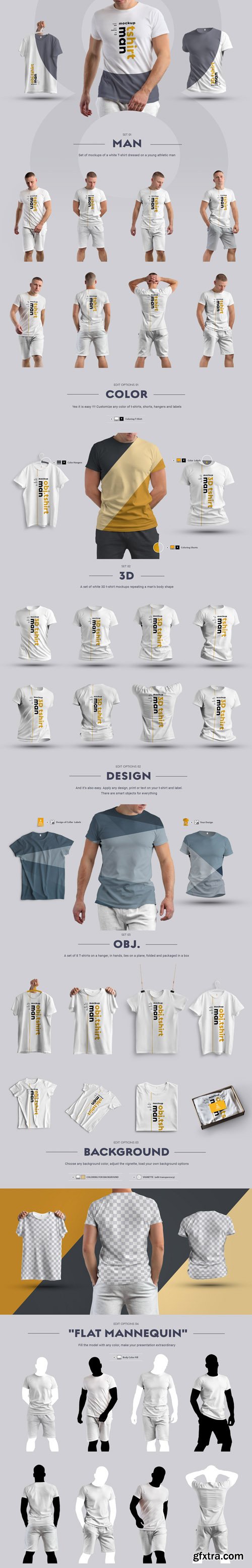 Creative Team December. dsgn - 24 MockUps Mans T-Shirt Bundle