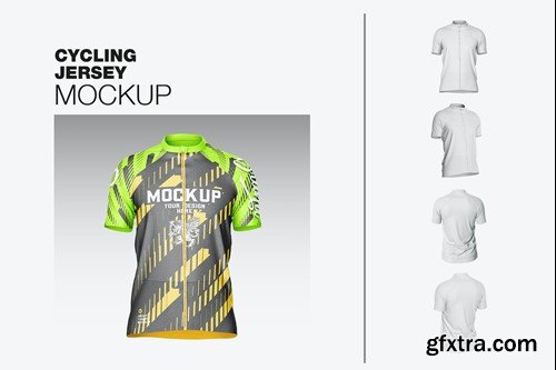 Cycling Jersey Mockup. Back Side QUNC8HV