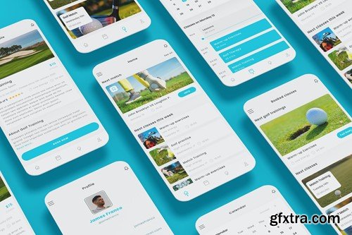 Golf Sports Academy & Classes App UI kit PPYQES6