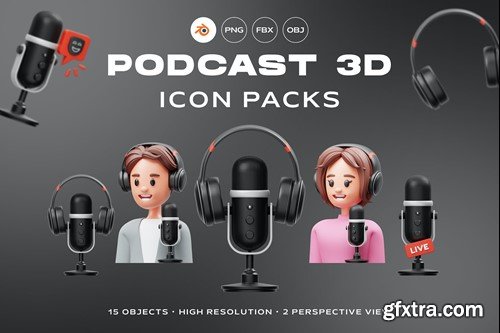 Podcast 3D Icon SL4SVQR