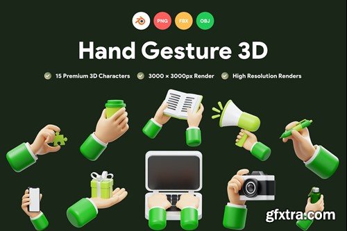 Hand Gesture 3D Icon NSDQP7P