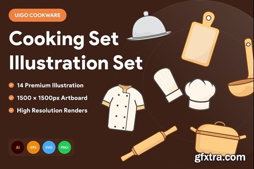 Cooking Set Illustration EPQPV3Z