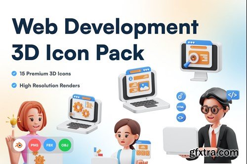 Web Development 3D Illustration HDHJN36