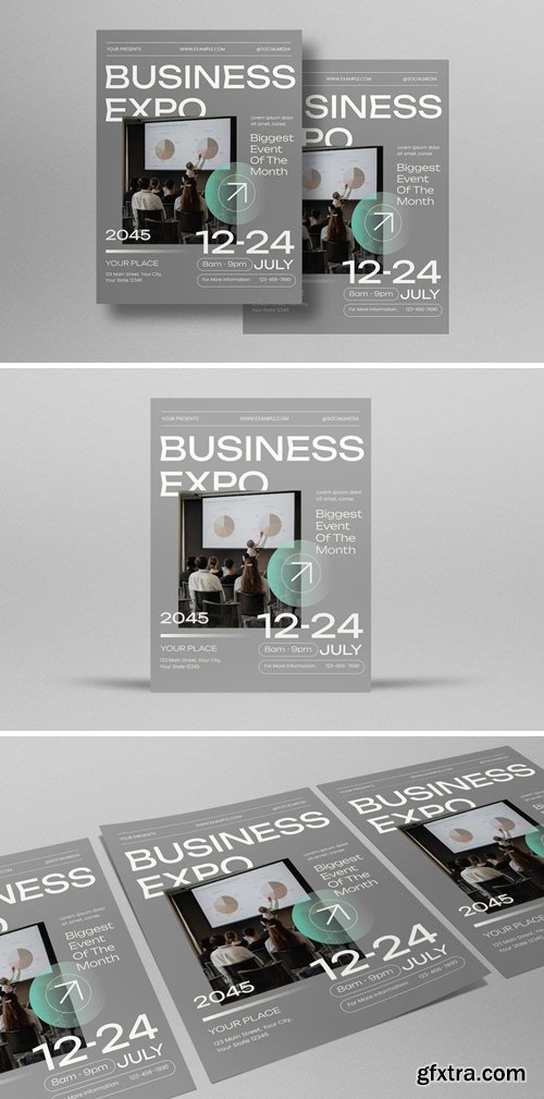 Grey Modern Minimalist Business Flyer XVYR8WD