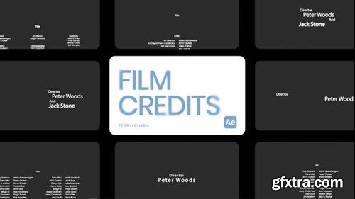 Videohive Film Credits For After Effects 45836451