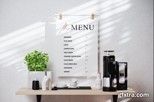 Hanging Menu Board Mockup WWT3VX5