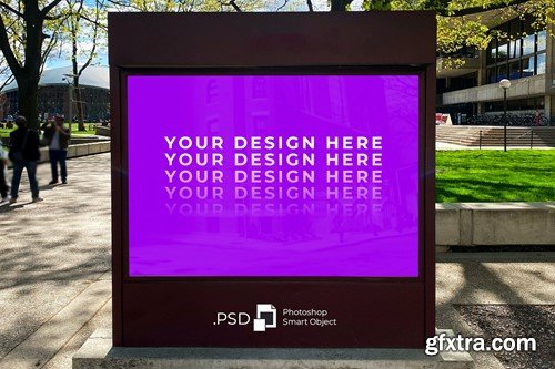 Street Billboard Sign Mockup 73K8JF7