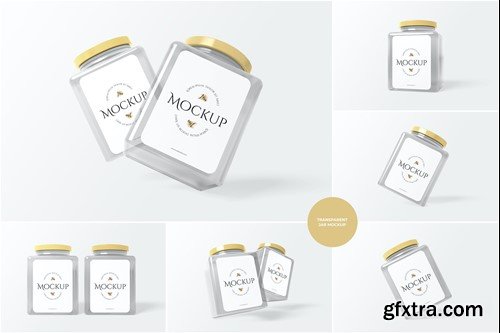 Transparent Jar Mockup RPJ6376