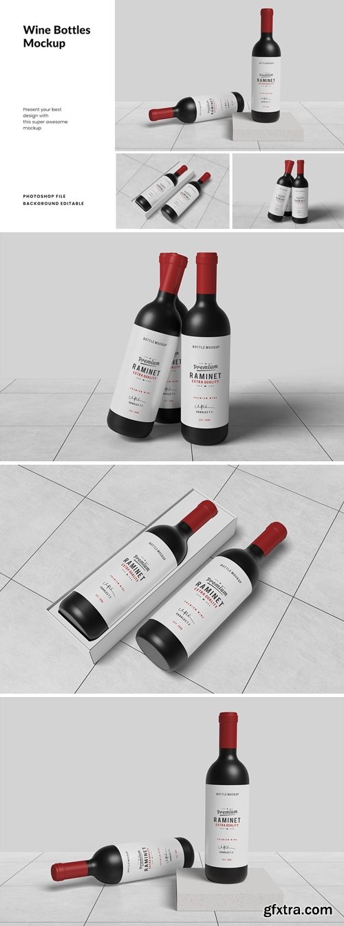 Wine Bottles Mockup GFVZT77