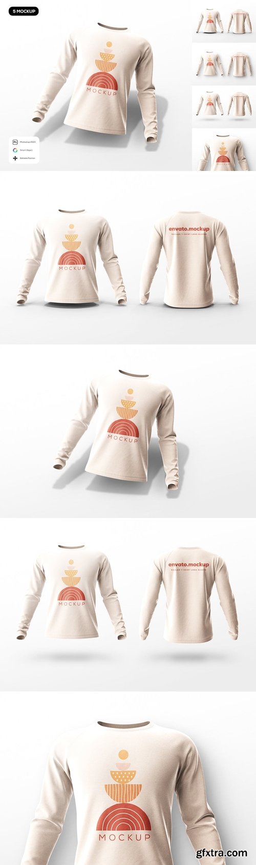 T-Shirt Long Sleeve Mockup 6ULNED2