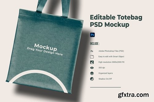 Editable Totebag PSD Mockup LQUTS3H