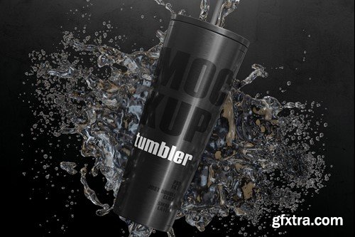 Stainless steel Tumbler Mockup 8D2J7U5