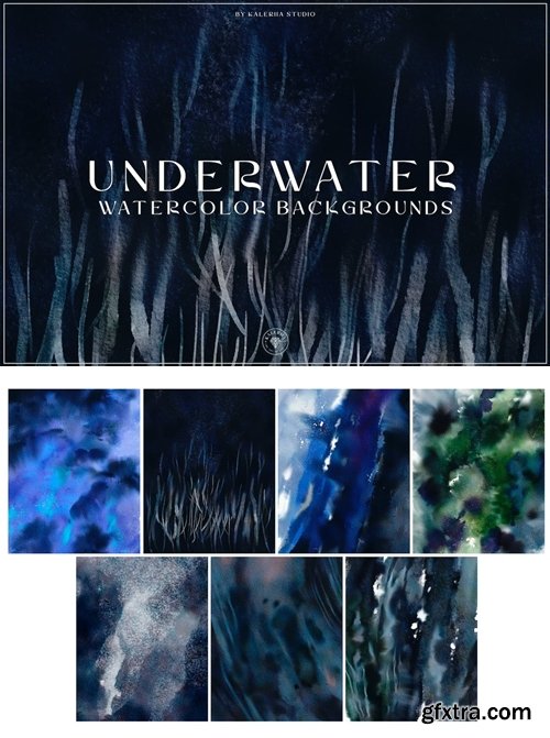 Underwater Watercolor Backgrounds SX9WYMG